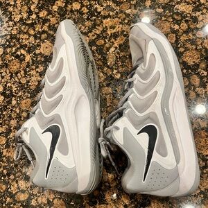 Nike Gray and White KD17 Basketball Shoes